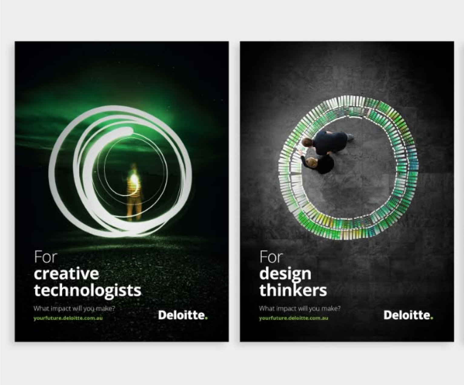 Deloitte — light-trail circles