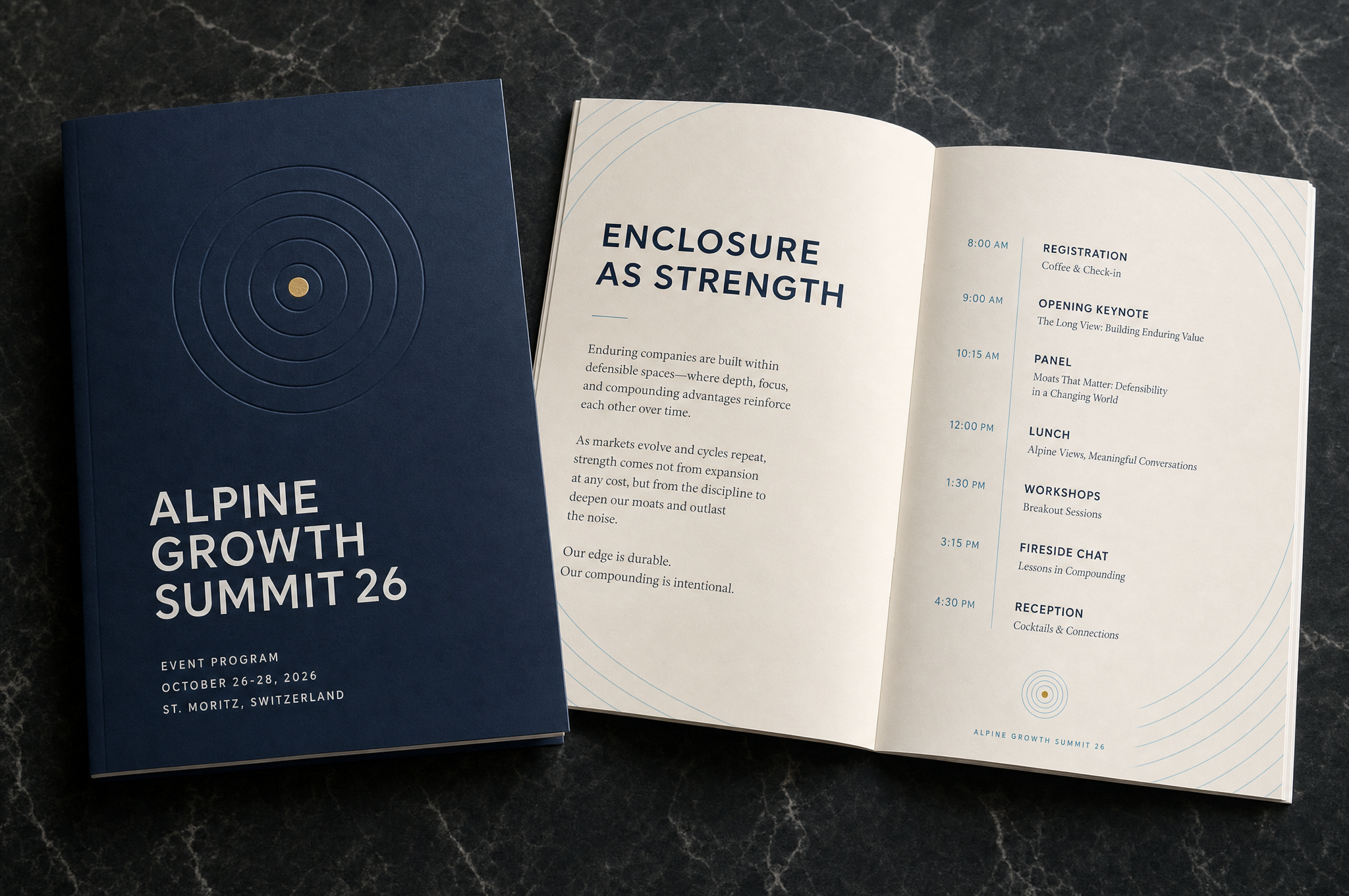 Concept 01 application — event program