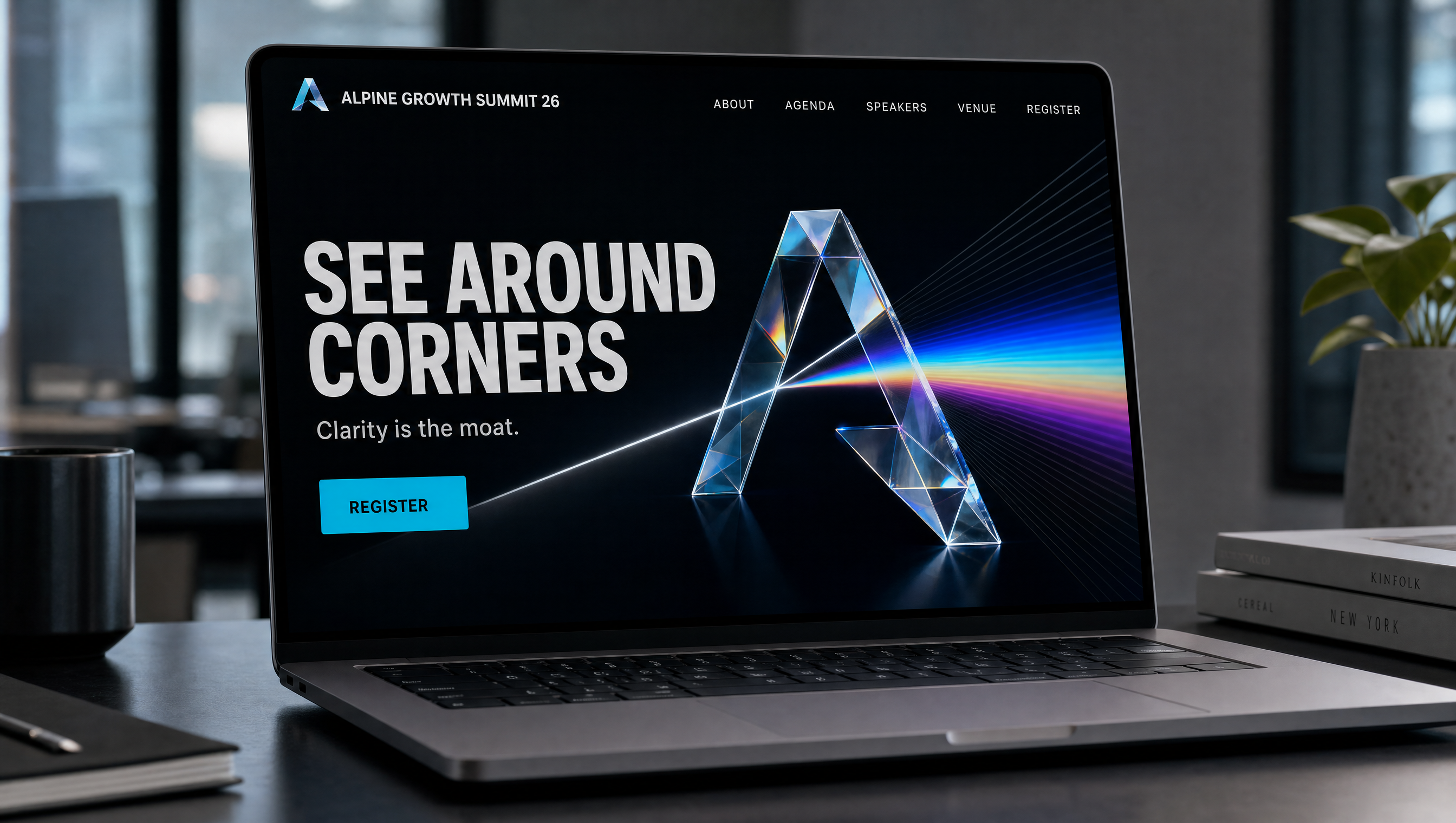Concept 02 application — website landing page
